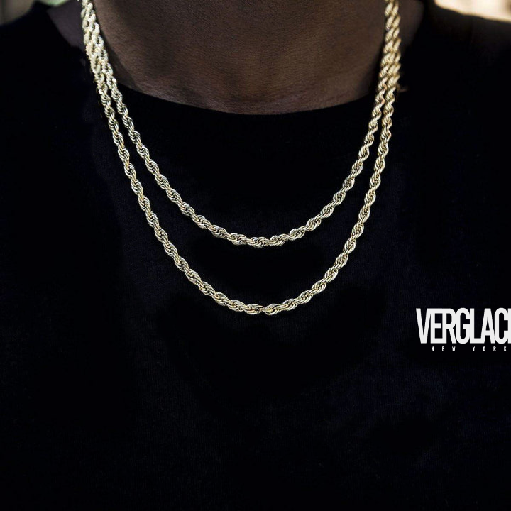 Men's Classic Gold Rope Chain 4mm