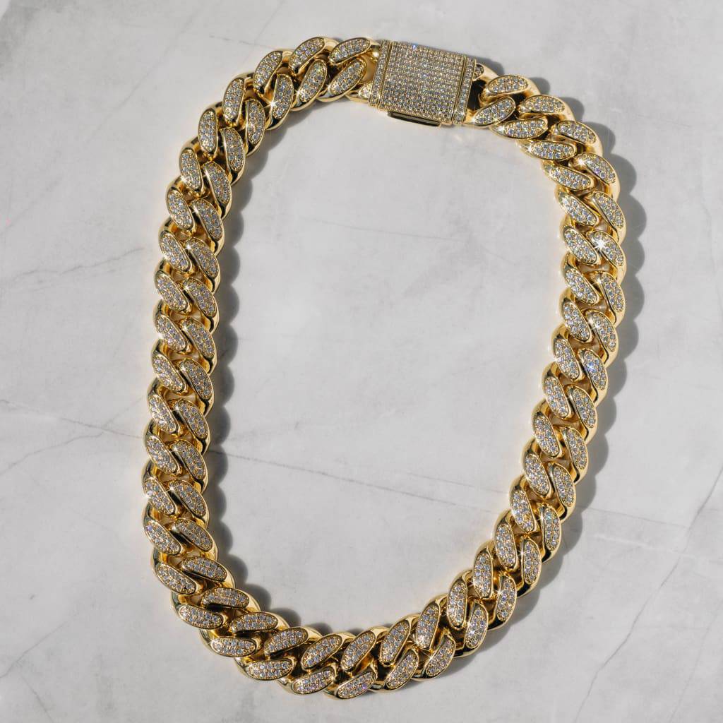 Men's Diamond Cuban Link Necklace (16mm)