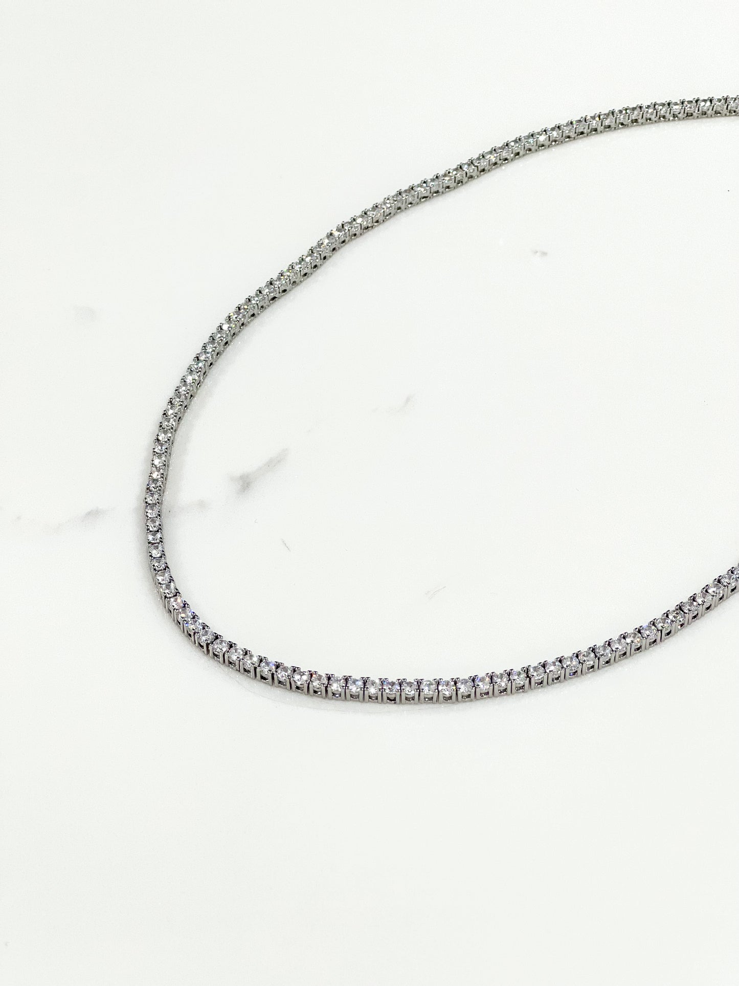 Men's Round Cut Tennis Necklace