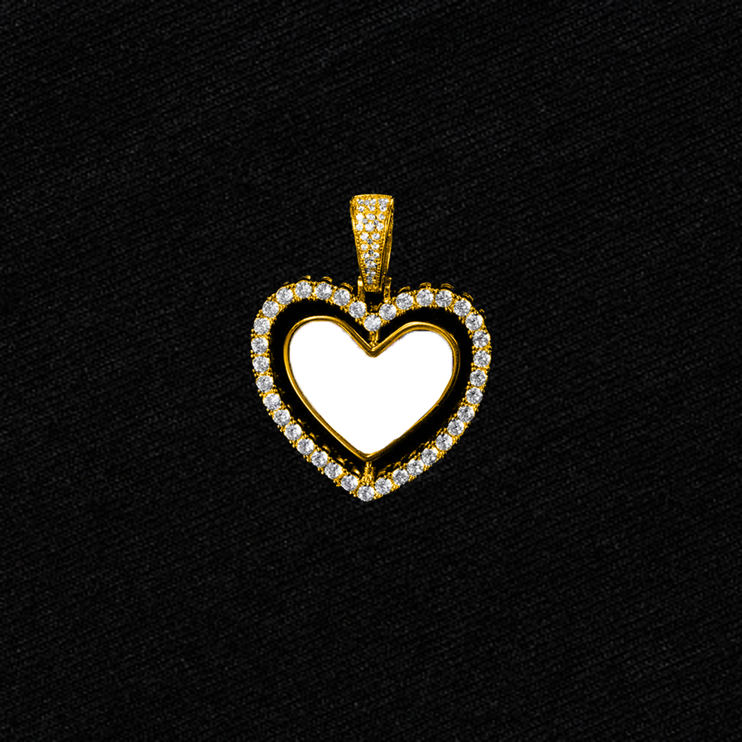 Women's 3D Photo Double Sided Heart Pendant