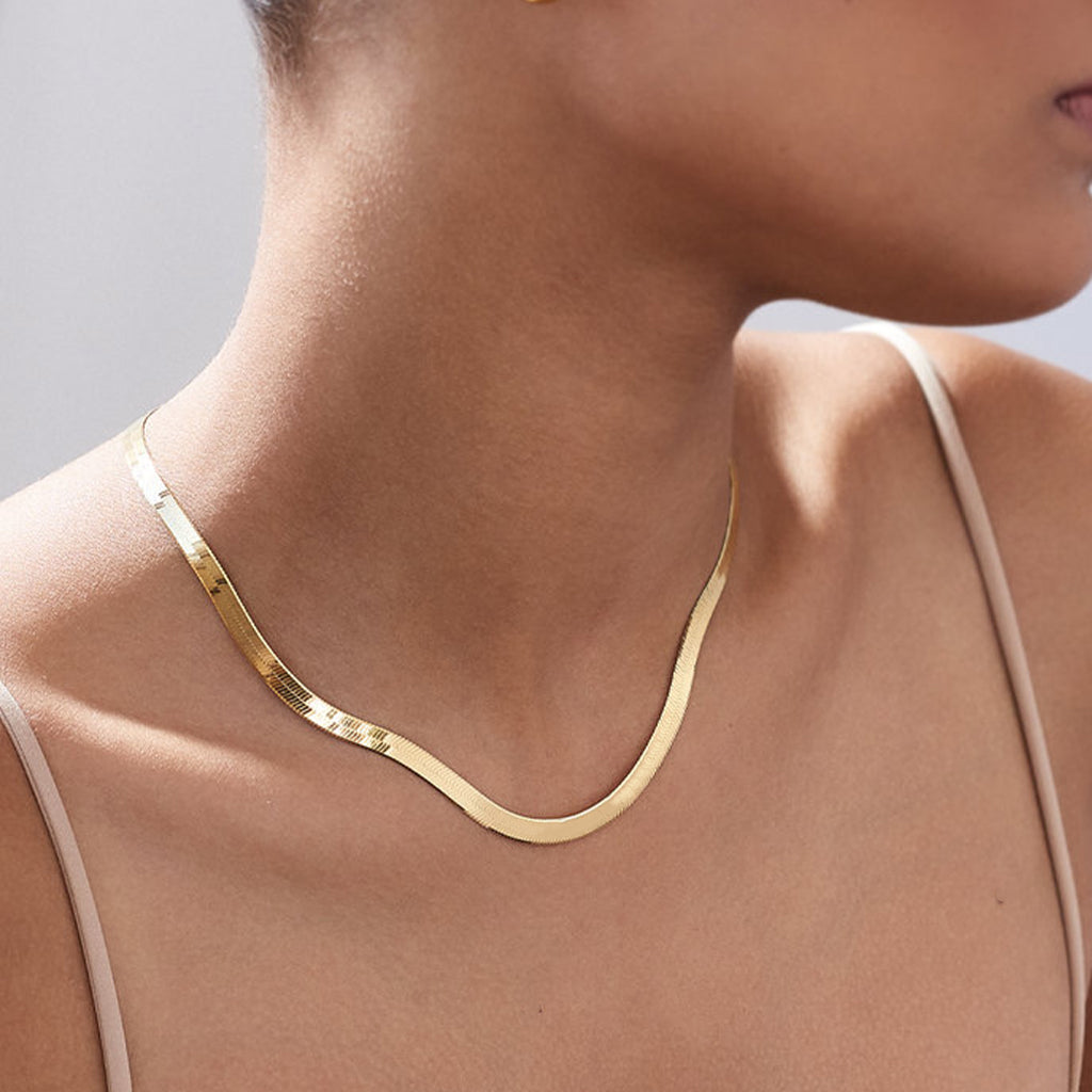 Women's Herringbone Chain Necklace