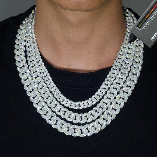 Men's Diamond Cuban Link Necklace (12mm)