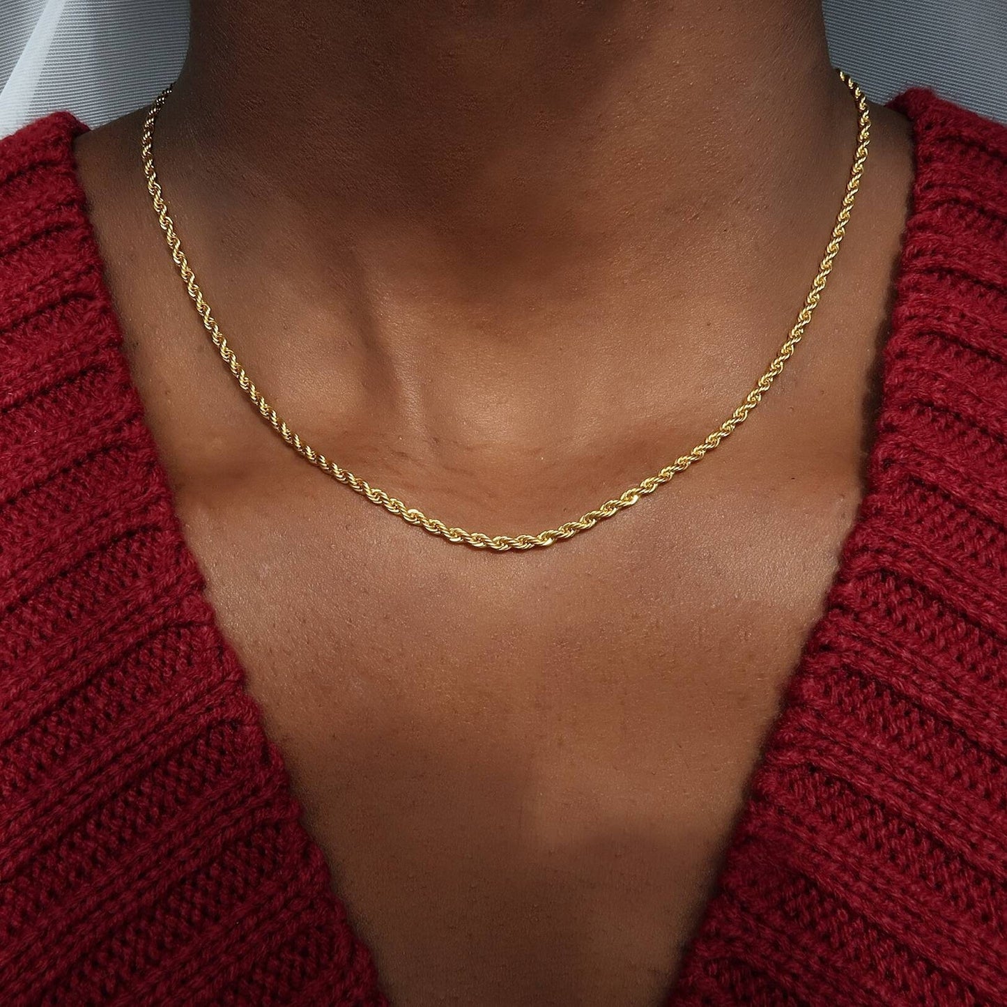 Women's Classic Gold Rope Chain 3mm