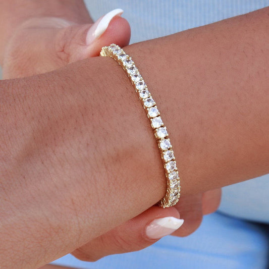 Women's Round Cut Diamond Tennis Bracelet