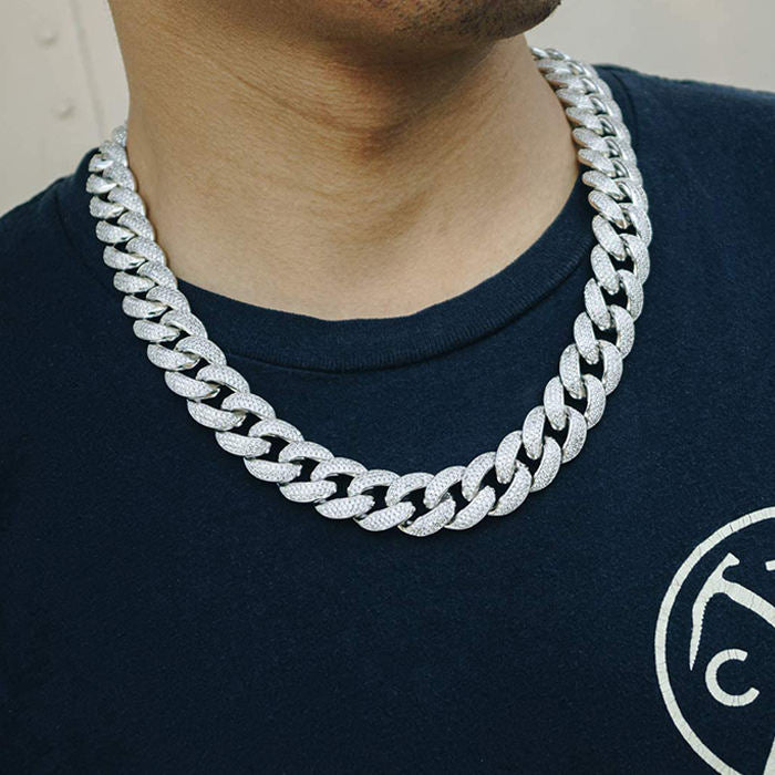 Men's Diamond Cuban Link Necklace (18mm)