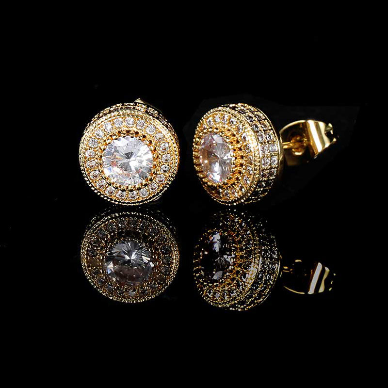 Women's Diamond Round Stud Earring