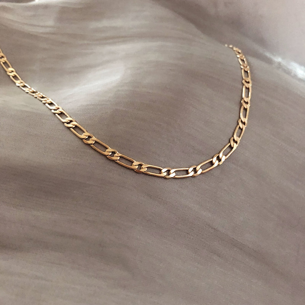 Men's Figaro Link Chain in Yellow Gold - 5mm