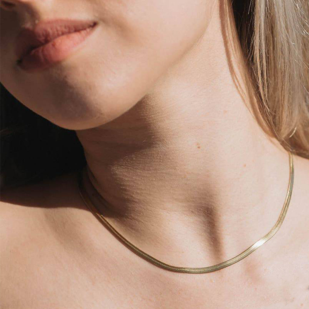Women's Herringbone Chain Necklace